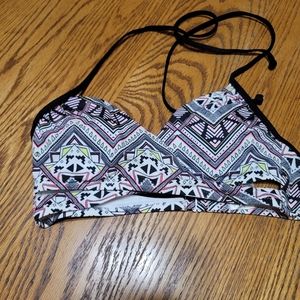 VICTORIA'S SECRET PINK wrap bikini swim top MEDIUM AZTEC
